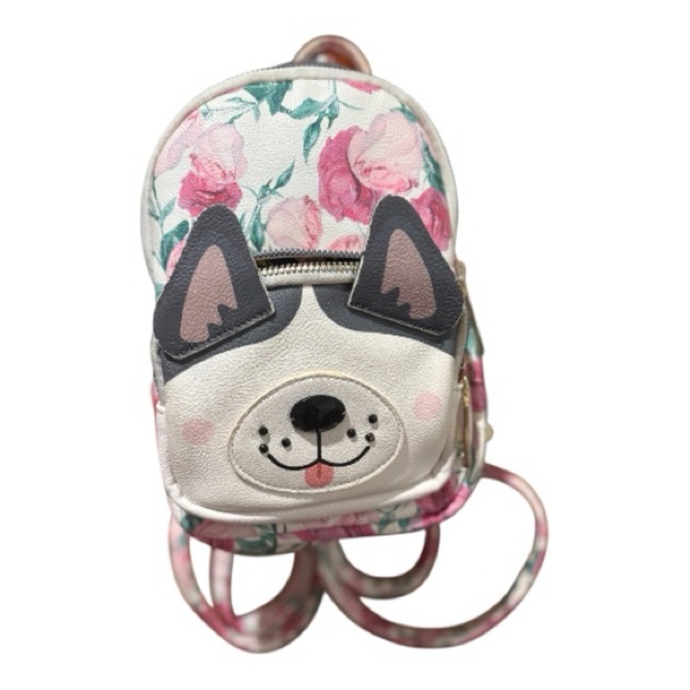 Betsey Johnson Floral Husky Mini Backpack Kitsch Dog NWT